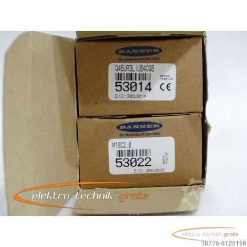 Component Banner Q45UR3LIU64CQ6K Analog Q45R Remote Ultrasonic Sensor Kit- ! -