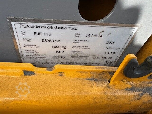 Elektrische palletwagens Jungheinrich EJE 116