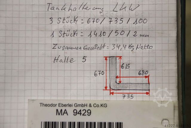 Tankhalterung 3 Bügel 1 Spannband unbekannt W1-810
