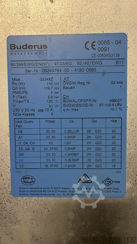 Stasyoner gazlı ısıtma kazanı Buderus G334XZ