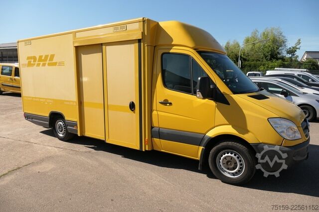 Vrachtwagen met bakwagen mercedes-benz SPRINTER 310 CDI MAXI EURO-5 KOFFER REGALE KAMERA DURCHGANG COC