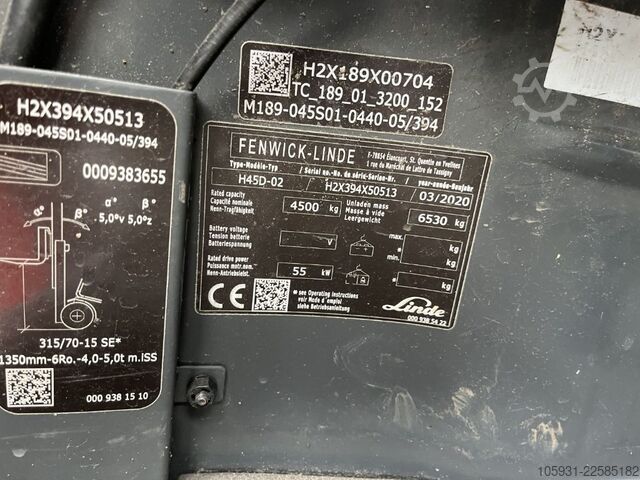 Dízelüzemű targoncá Linde H45D-02
