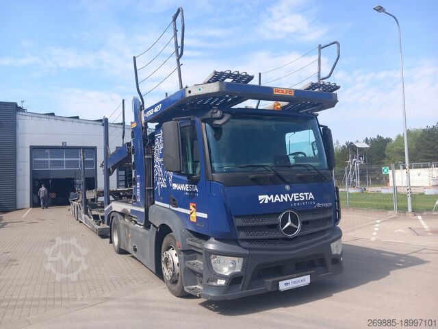 Camión portacoches Mercedes-Benz Actros 1843 LS Car carrier + Rolfo
