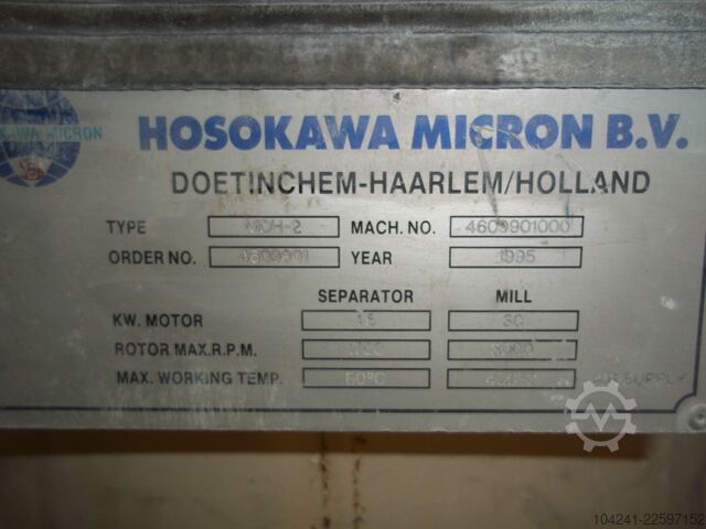 Sistem de uscare Hosokawa Micron Model MDH2 Micron Dryer