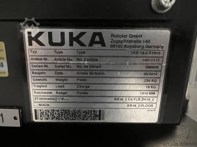 Robot przemysłowy KUKA VKR 16-2 R1610