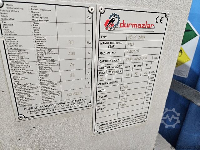 Plazmavágó gép DURMA PL-C 2060