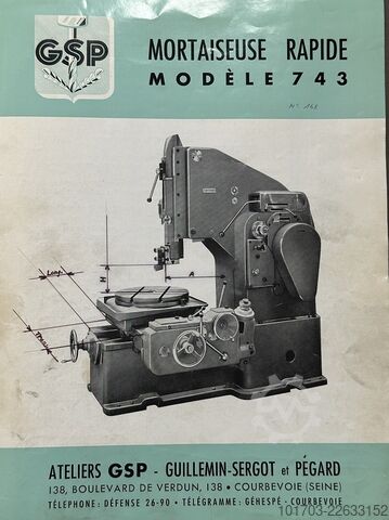 Dikey Kanal Açma Makinesi GSP M 743 - bleu