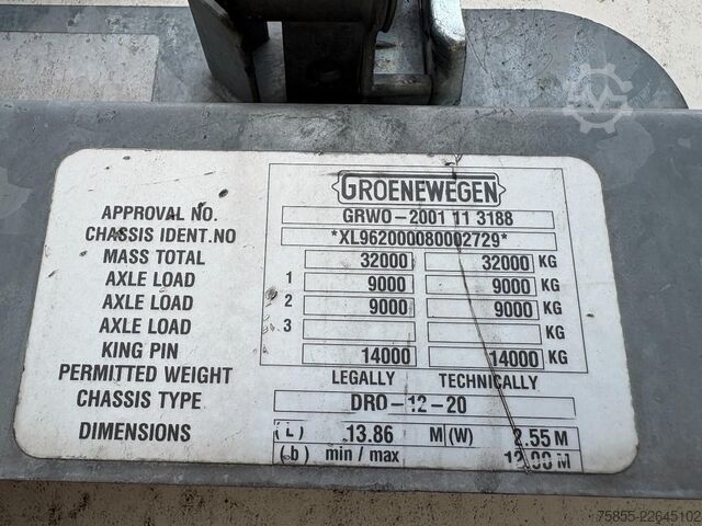 Valigia Groenewegen DRO-12-20 2 Axle / CLosed Box / Koffer / BPW Ax...