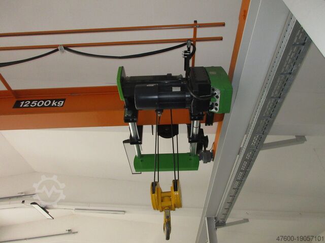 Kranhimmel Kran Hallenkran Kranbahn Stahl Stocker Portalkran Brückenkran 9m Kran Seilzug 12,5t 12500Kg L 15 x B 9,5m