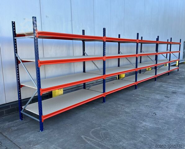 Raft de depozitare cu deschidere largă ca. 9,56 lfm. Weitspannregale H: 200 cm T: 80 cm , 400 kg Fachlast , 4 Ebenen