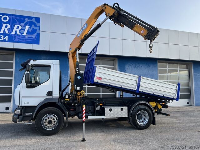 Wywrotka trójstronna z dźwigiem Renault Midlum 240