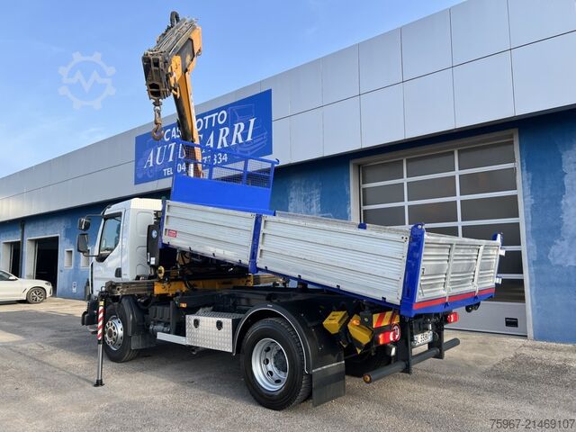 Wywrotka trójstronna z dźwigiem Renault Midlum 240