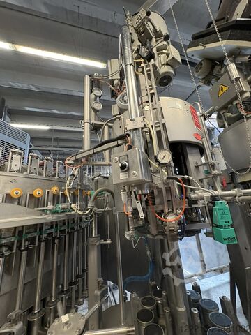 Krones, Profipack, Heuft, Robopac línea de embotellado para botellas de vidrio retornables (1998) Krones, Profipack Abfülllinie für Glasflaschen (Mehrweg)