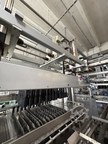 Krones, Profipack, Heuft, Robopac línea de embotellado para botellas de vidrio retornables (1998) Krones, Profipack Abfülllinie für Glasflaschen (Mehrweg)