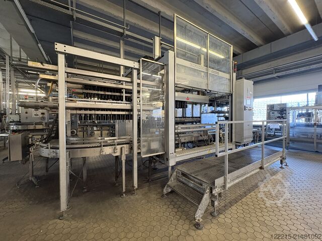 Krones, Profipack, Heuft, Robopac línea de embotellado para botellas de vidrio retornables (1998) Krones, Profipack Abfülllinie für Glasflaschen (Mehrweg)
