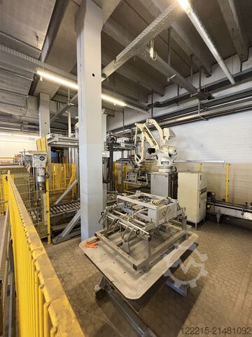 Krones, Profipack, Heuft, Robopac línea de embotellado para botellas de vidrio retornables (1998) Krones, Profipack Abfülllinie für Glasflaschen (Mehrweg)