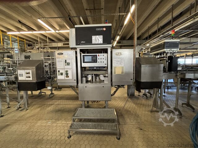 Krones, Profipack, Heuft, Robopac línea de embotellado para botellas de vidrio retornables (1998) Krones, Profipack Abfülllinie für Glasflaschen (Mehrweg)