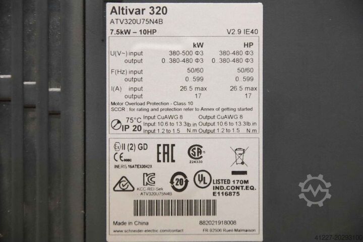 Variateur de fréquence 7,5 kW Schneider Electric Altivar 320   ATV320U75N4B