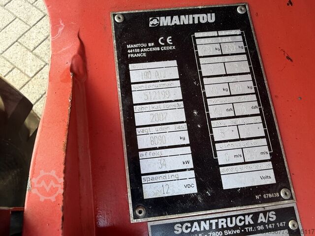 Manitou 180ATJ plataforma articulada / plataforma elevadora 18M de altura de trabajo 4x4x4 2007 2800 MANITOU 180ATJ Knikarm hoogwerker / Arbeitsbuhne 18M werkhoogte 4x4x4 2007 2800uur Diesel