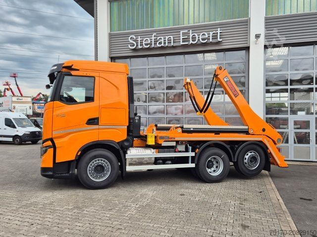 Skip truck IVECO AS280X58Y/ PS ON Hiab FTR18 Funk AHK Bett Cam