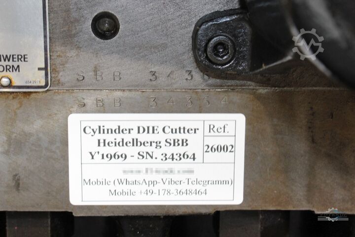 Cortadora de matriz cilíndrica Letter Press Heidelberg SBB