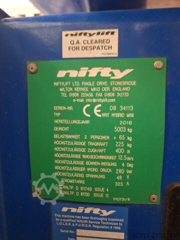Telescopic work platform Niftylift HR17 HYBRID 4X4