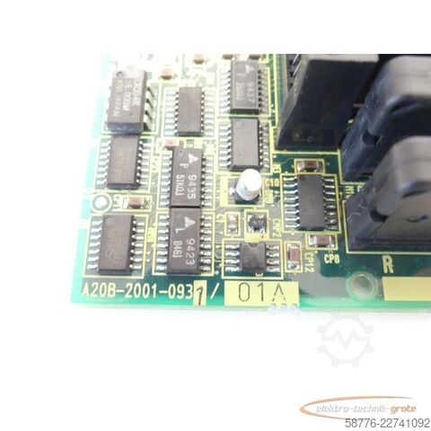 Komponens Fanuc A20B-2001-0931 / 01A Platine A350-2001-T934/01 SN F09034805