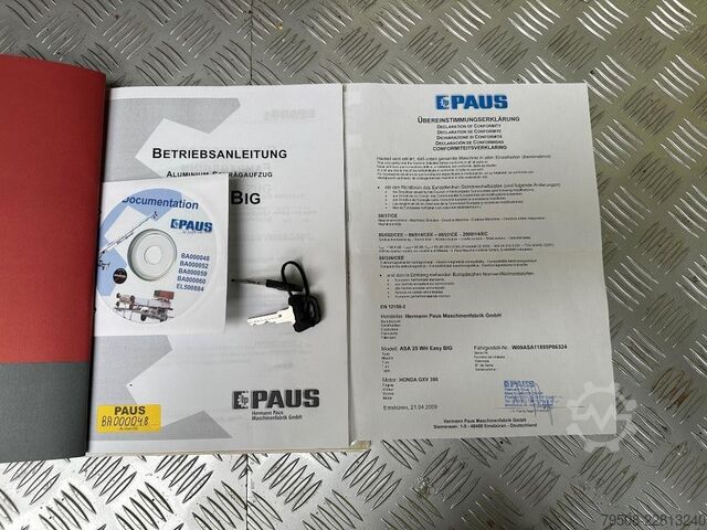 Byggeelevator Paus 25WH Easy Big Lift, 2009, first owner, rarely used