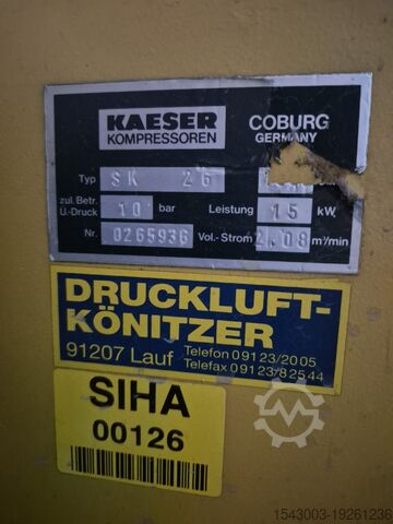 Set compresor cu șurub Kaeser, SK 26 + Kaeser SK 26 + SM 8