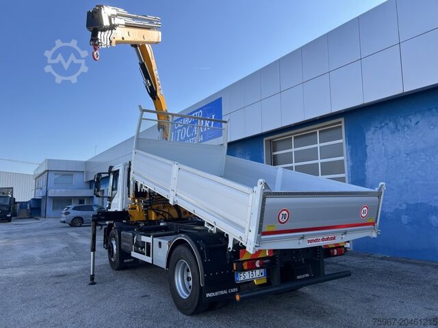 Camión volquete de tres vías con grúa Iveco Eurocargo 180-280