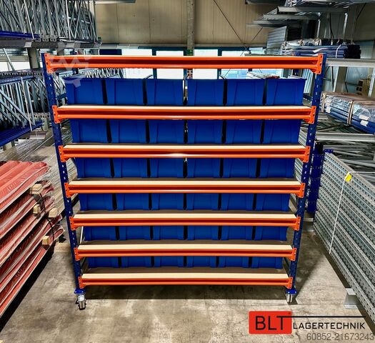 Estante de recogida de tornillos Kommissionierwagen Regalwagen Rollwagen inkl. 36 x Sichtlagerkiste