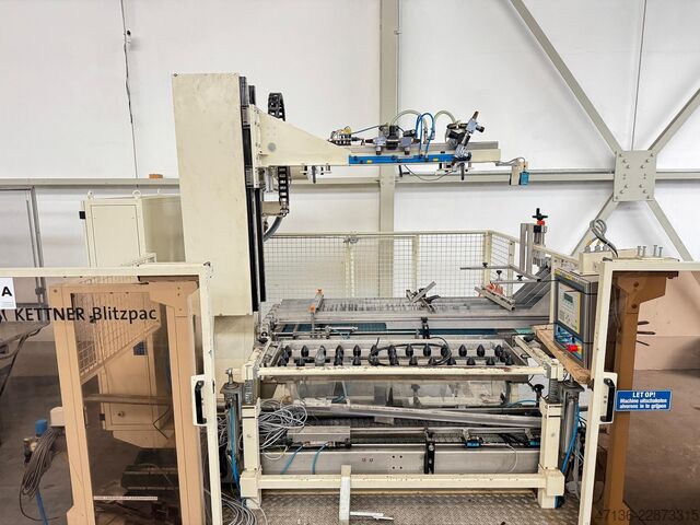 Påfyldningslinje til glasflasker med ROPP-låg, komplet linje fra lager. Fimer, Kettner, Krones, Arol 