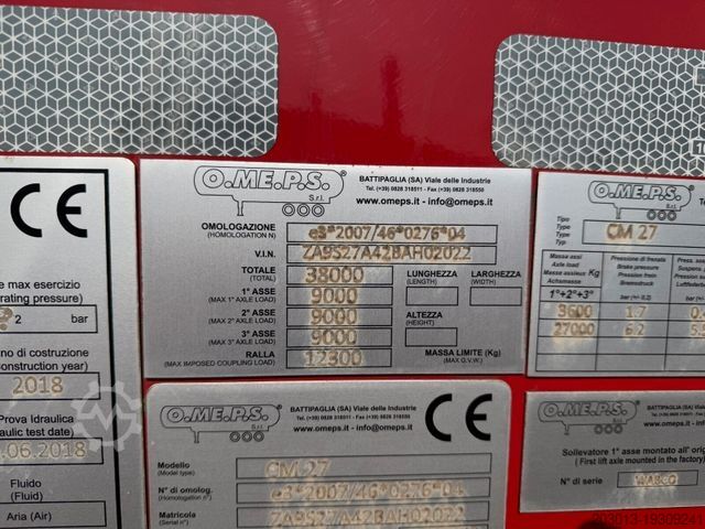 Siloauflieger O.ME.P.S Silo Auflieger 27 m³ 3 Achs