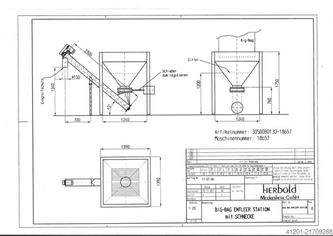 Schroeftransporteur HERBOLD Förderschnecke