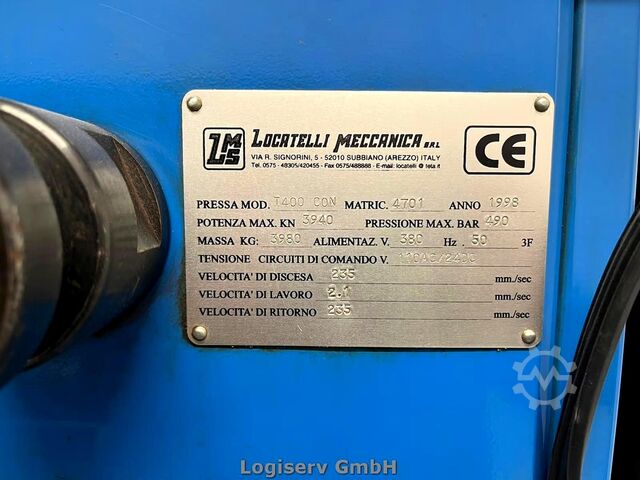 Hydraulische pers Locatelli Meccanica T400 CON