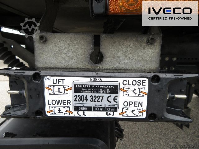 Vrachtwagen met bakwagen IVECO Daily 70C18HA8/P Koffer/LBW Klima, NL 3183kg