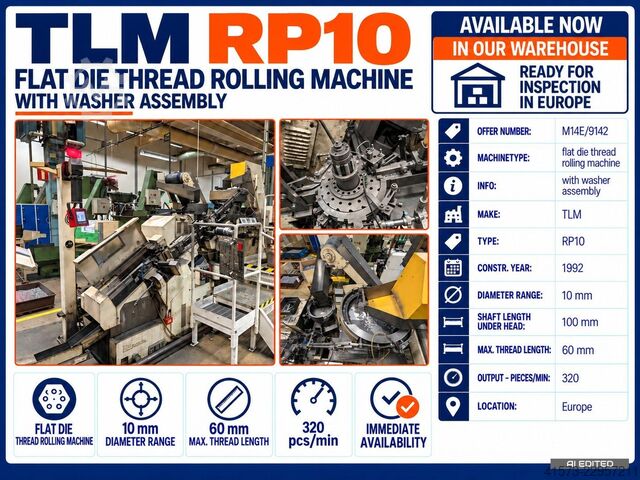 Cilindro roscado de matriz plana TLM RP10
