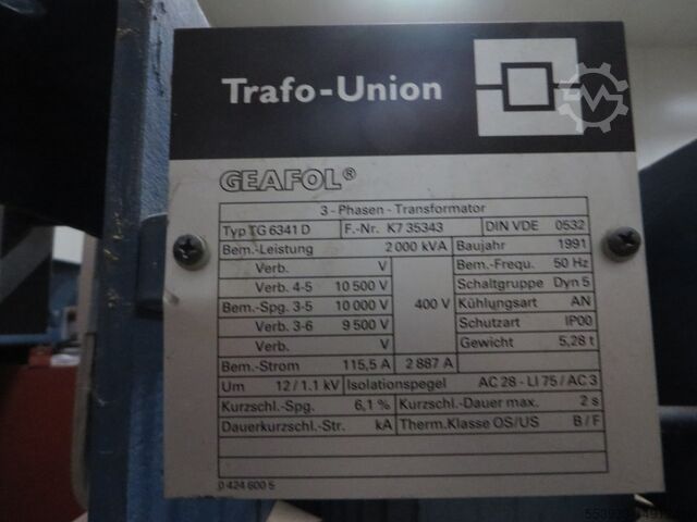 Trafo-Union GieÃŸharz 2000 *kVA