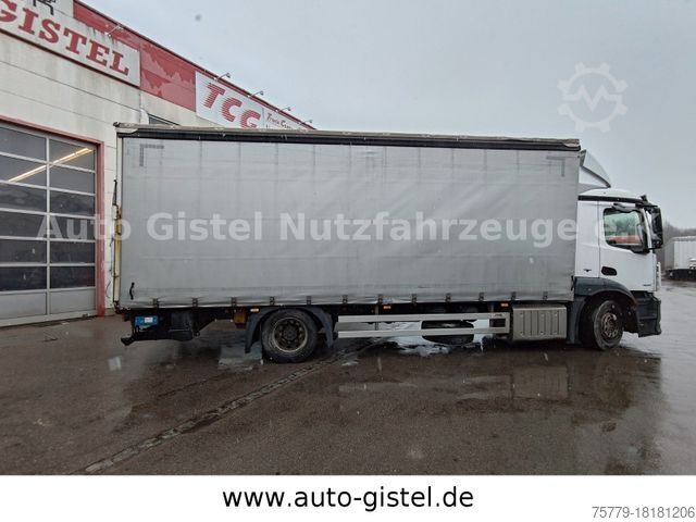Plattewagen met zeil MERCEDES-BENZ Antos 1833 4x2 BL*Dautel DL1500s Hebebühne