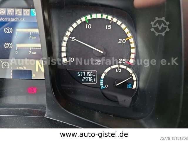 Plattewagen met zeil MERCEDES-BENZ Antos 1833 4x2 BL*Dautel DL1500s Hebebühne