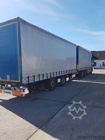 Plattewagen met zeil DAF XF 450 FAR 6x2 Pritsche Plane Edscha+Schiebeplan