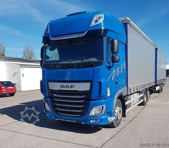 Jumbo vrachtwagen DAF XF 450 FAR 6x2 Pritsche Plane Edscha+Schiebeplan