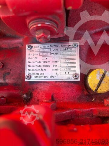  ZIEGLER TS 8/8 800 l/min 8 bar – 1992r ZIEGLER TS 8/8 800 l/min 8 bar – 1992r
