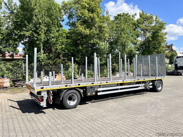 Rimorchio aperto Möslein T 2 Plato 7,60 m  2 Achs Jumbo- Plato- Anhänger Mega