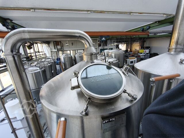 Üç cihazlı bira üretim tesisi 1200l HGMC Drei-Geräte Sudhaus 1200l