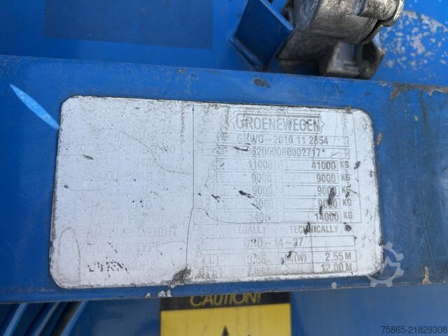 Przesuwne plandeki Groenewegen DRO-14-27 / Curtainside Trailer / BPW Drum / AP...