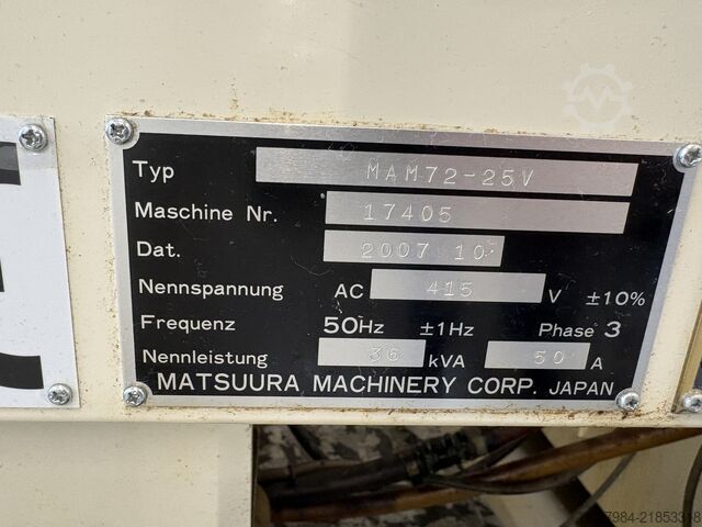 Uniwersalne centrum obróbcze MATSUURA MAN 72-25 V
