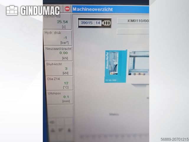 Hydraulische spuitgietmachine Krauss Maffei 110-380 CX