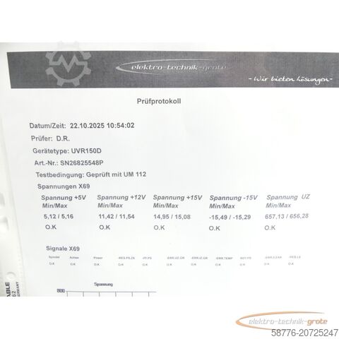 Heidenhain component Heidenhain UVR 150D 390 421-01 SN26825548P generalüberh.+ 3 Monate Gewährleist.