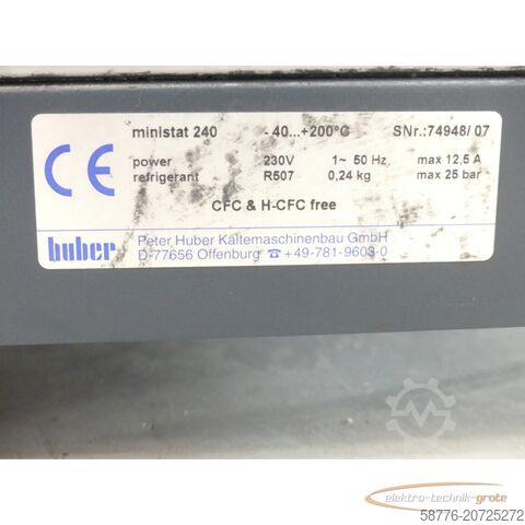 Component Huber Ministat 240 Kompakter Kälte-Badumwälzthermostat für Labor und Industrie SN:74948/07